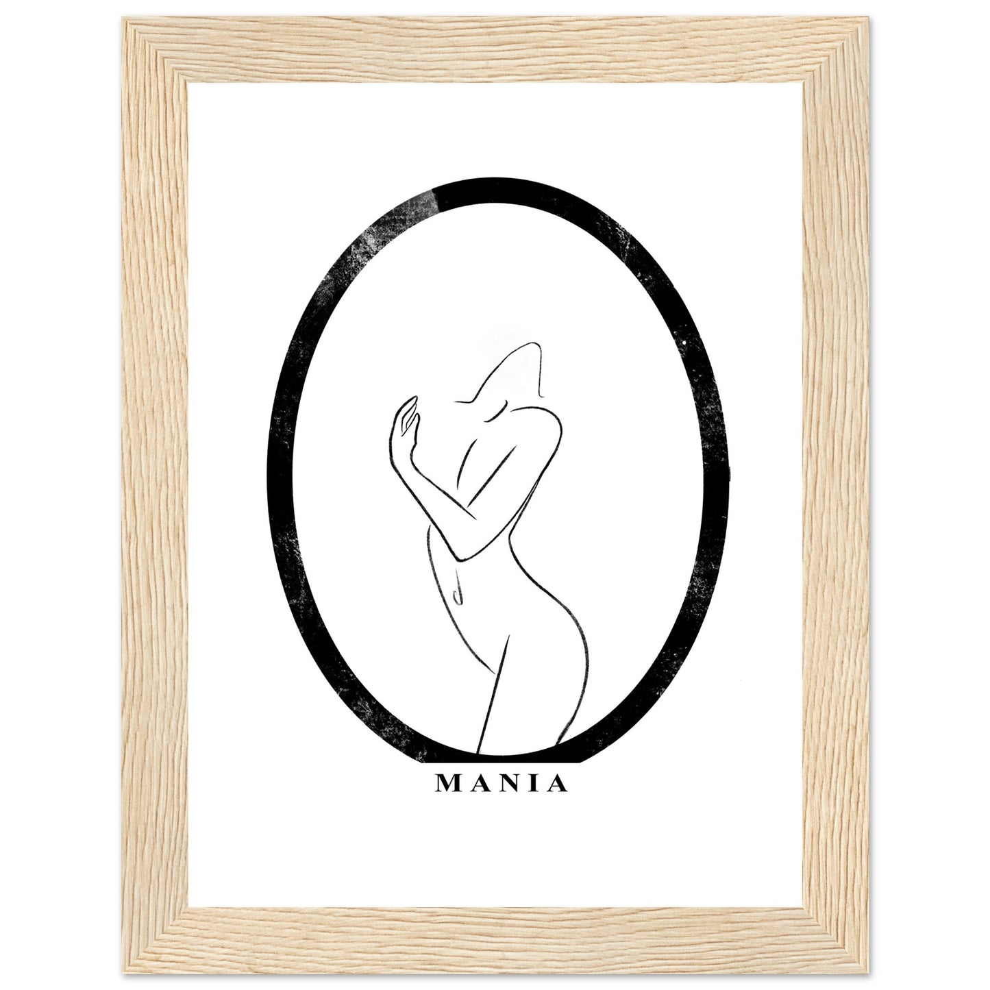 MANIA Classic Matte Paper Wooden Framed Poster