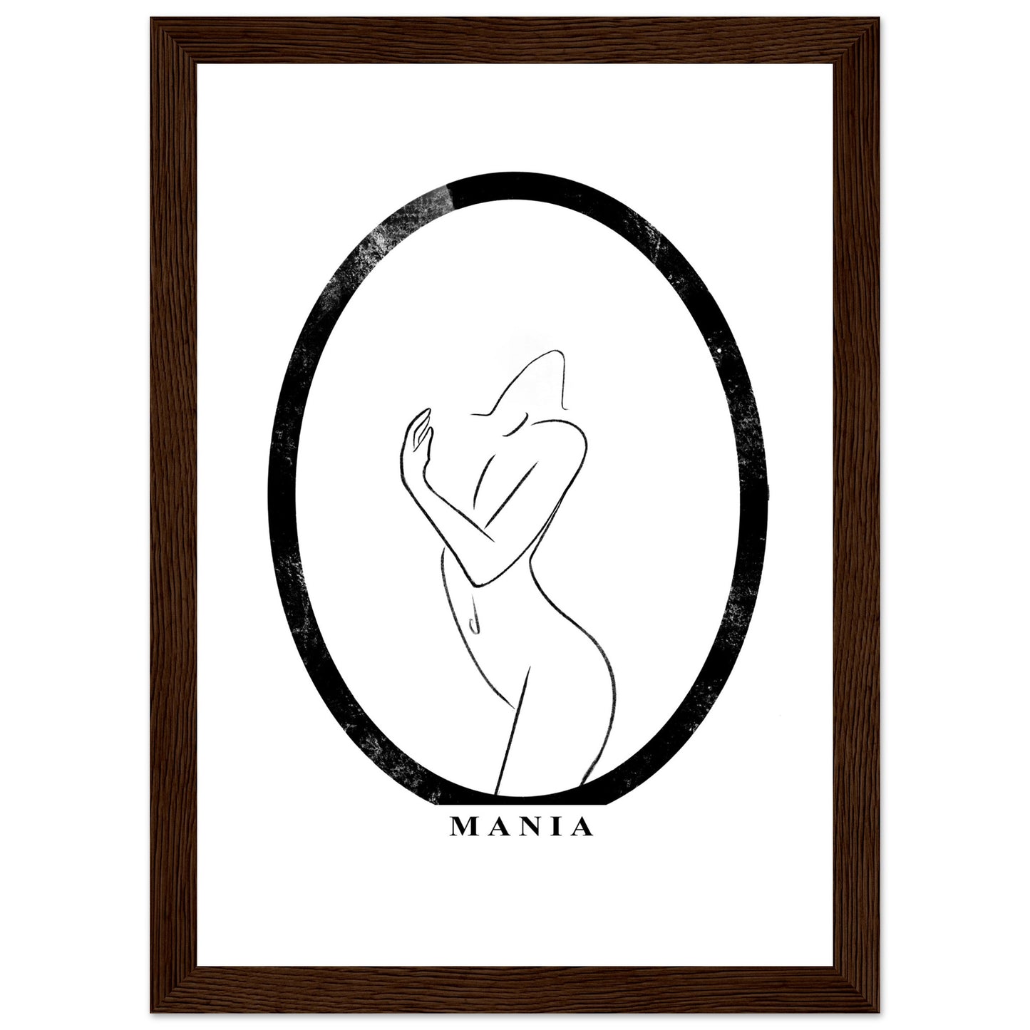 MANIA Classic Matte Paper Wooden Framed Poster