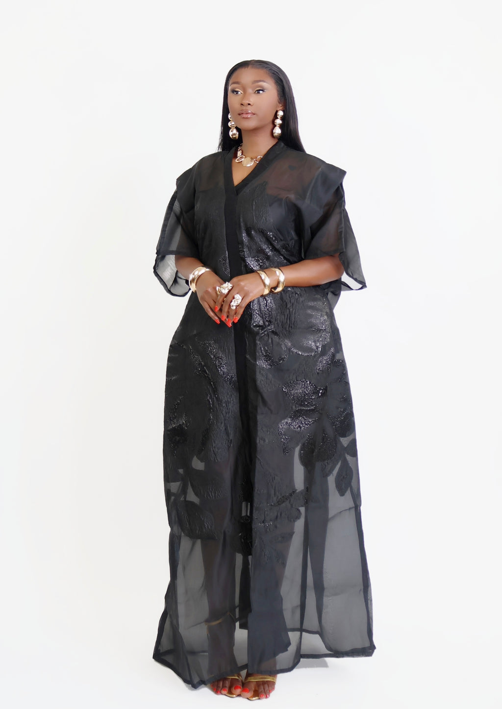 MIDNIGHT BLOOM KAFTAN