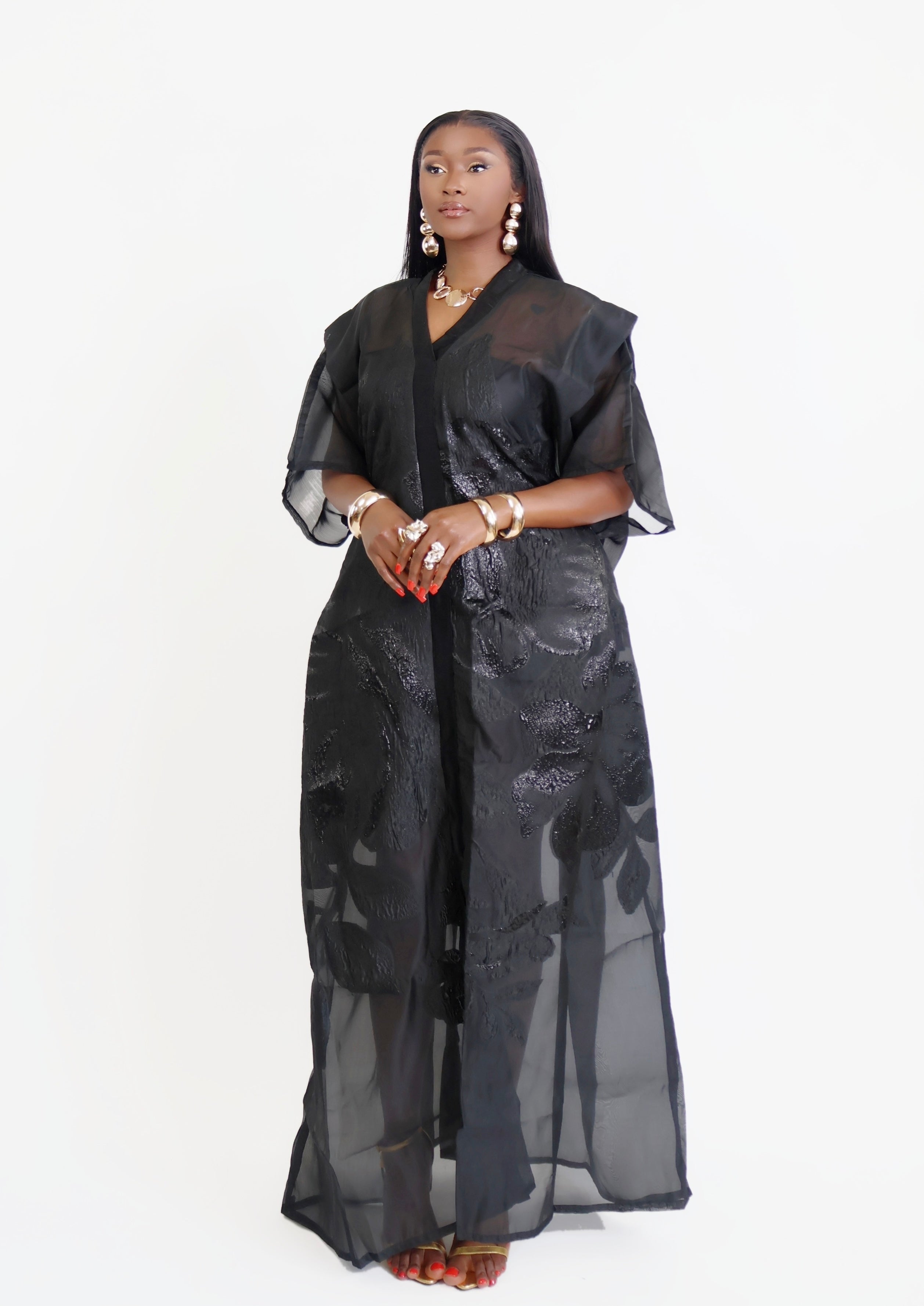 MIDNIGHT BLOOM KAFTAN