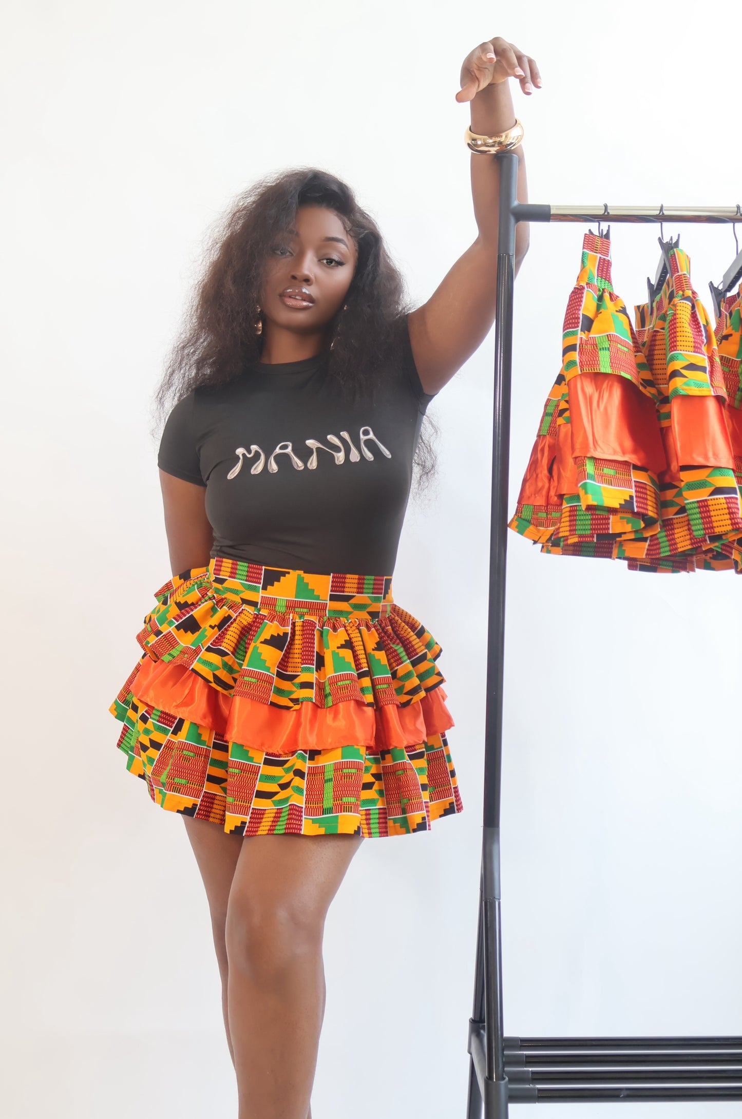 African Print Kente Mini Skirt - YANGA