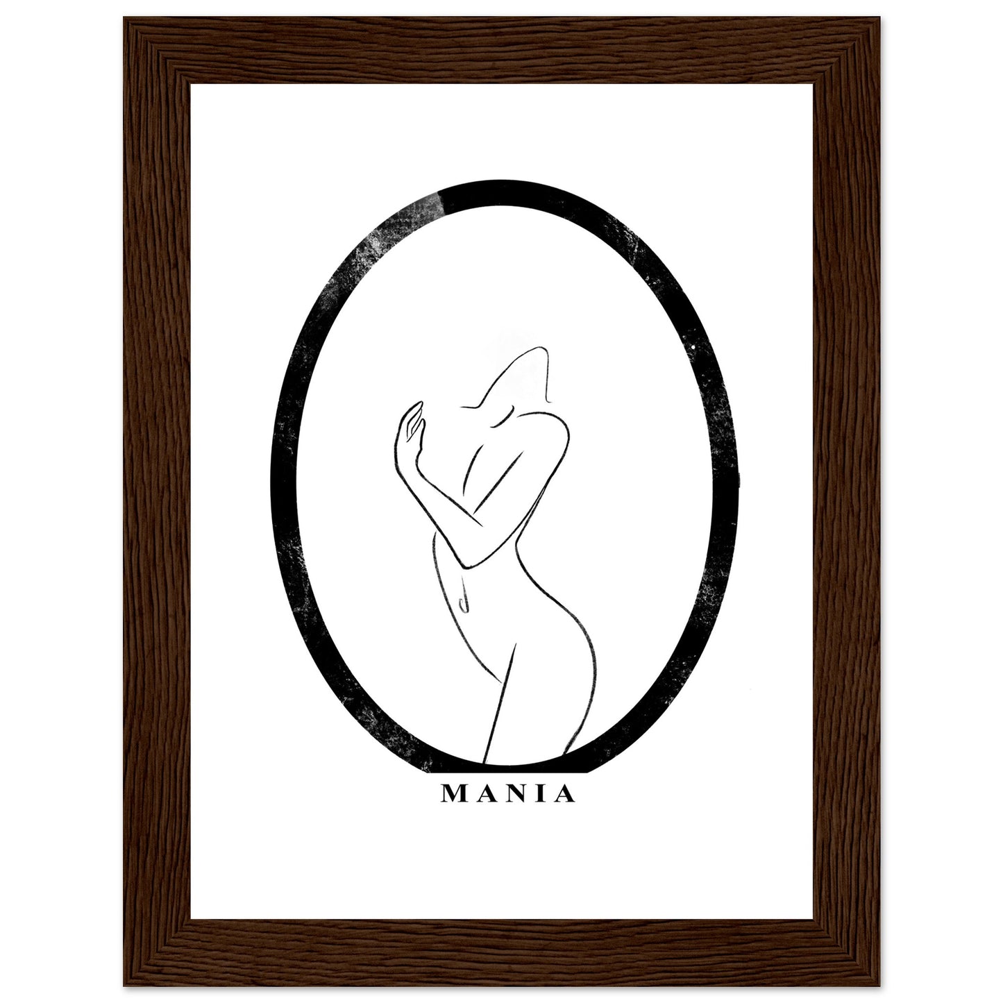 MANIA Classic Matte Paper Wooden Framed Poster