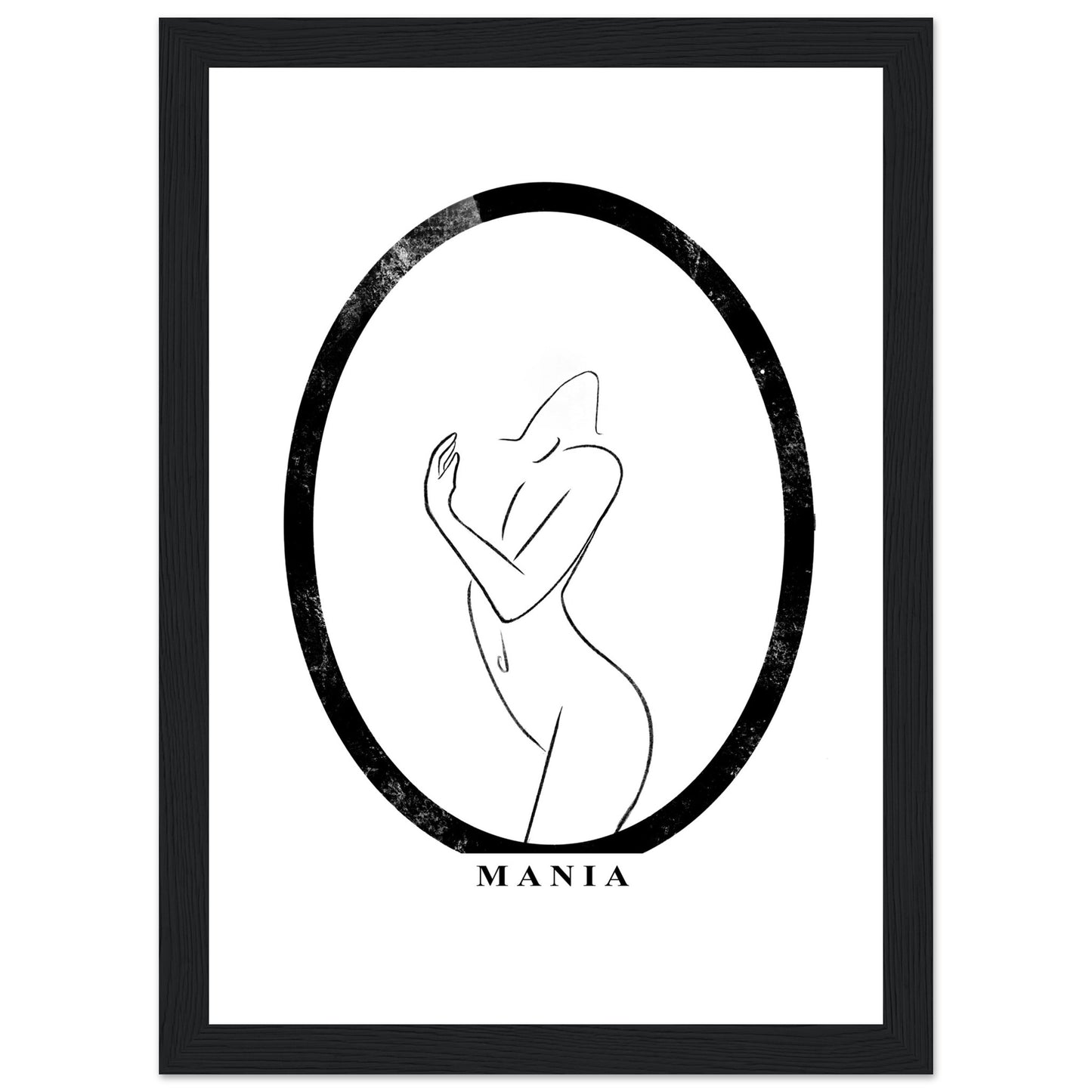 MANIA Classic Matte Paper Wooden Framed Poster