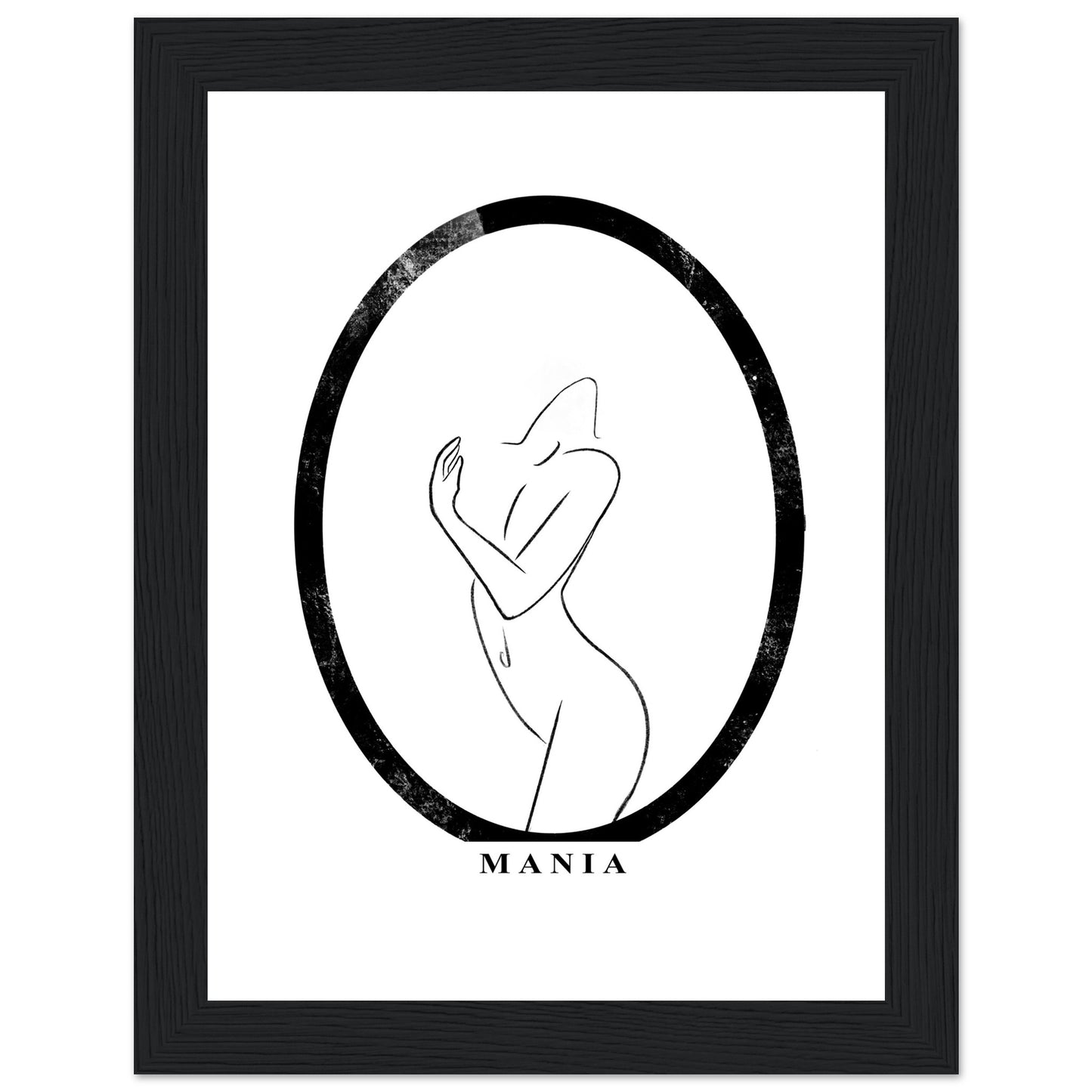 MANIA Classic Matte Paper Wooden Framed Poster