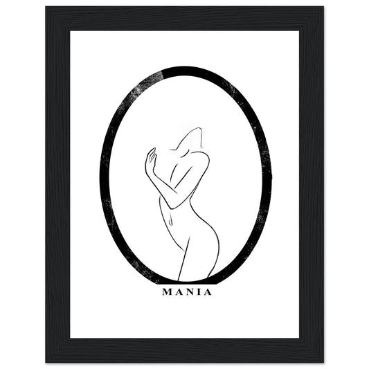 MANIA Classic Matte Paper Wooden Framed Poster