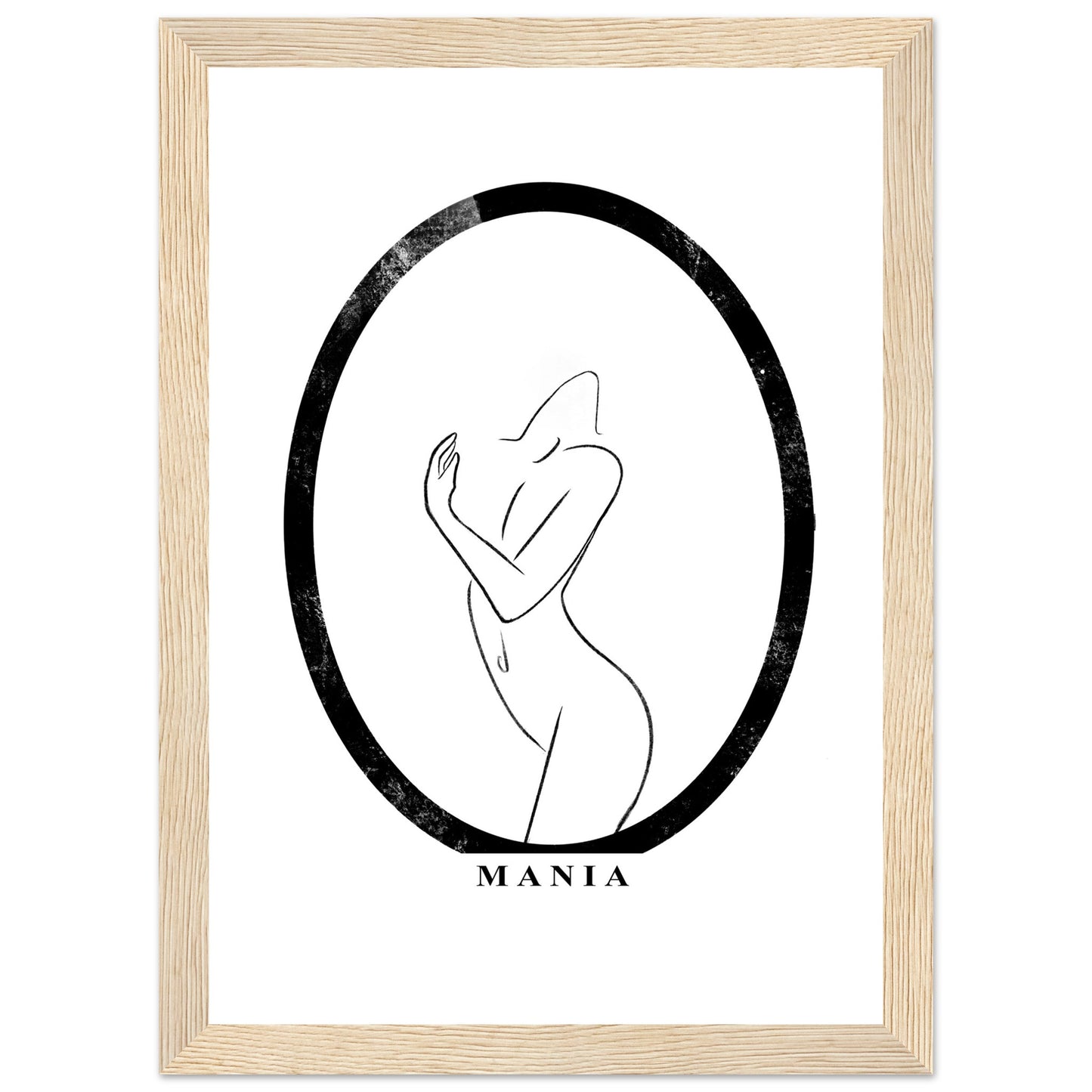 MANIA Classic Matte Paper Wooden Framed Poster